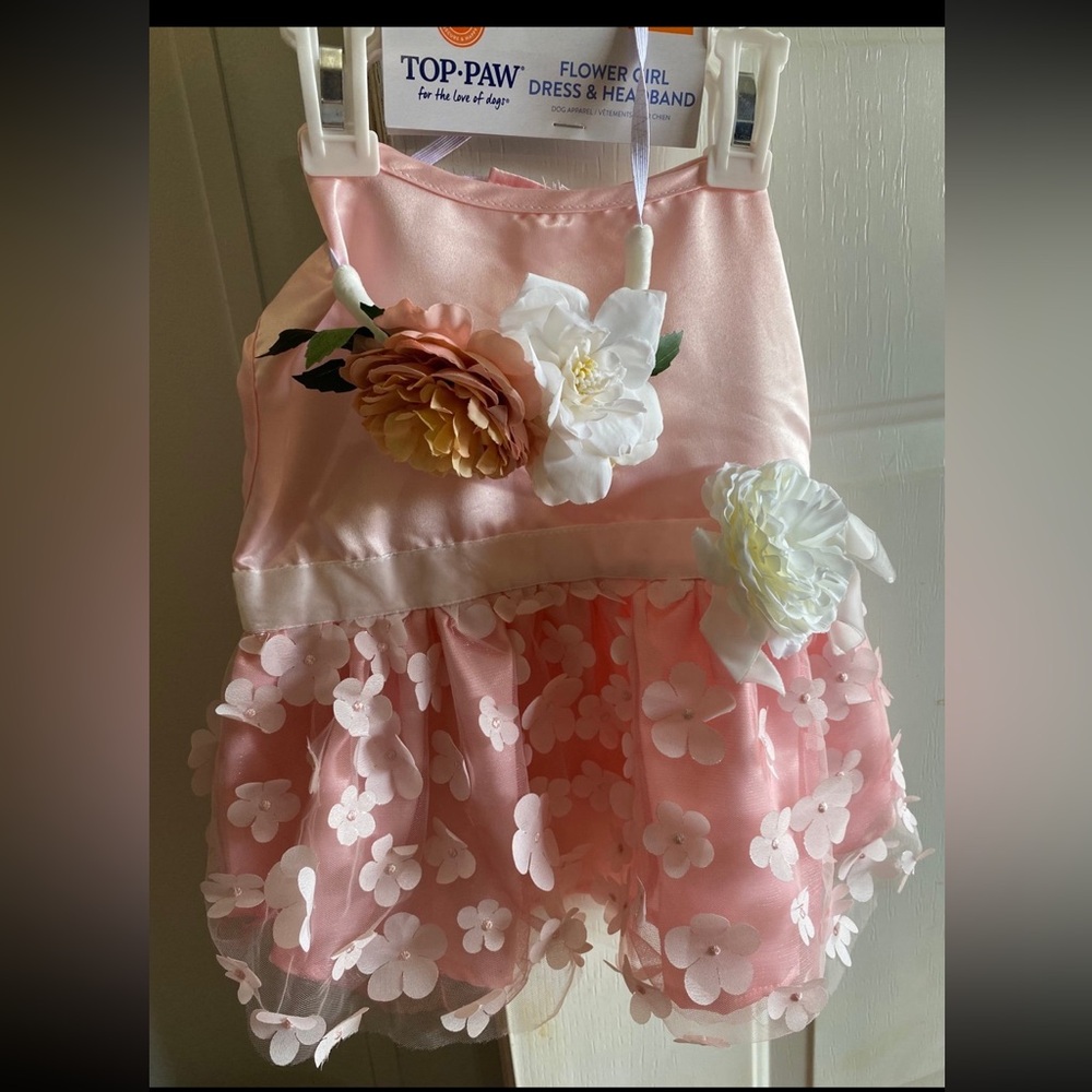 Dog flower dress